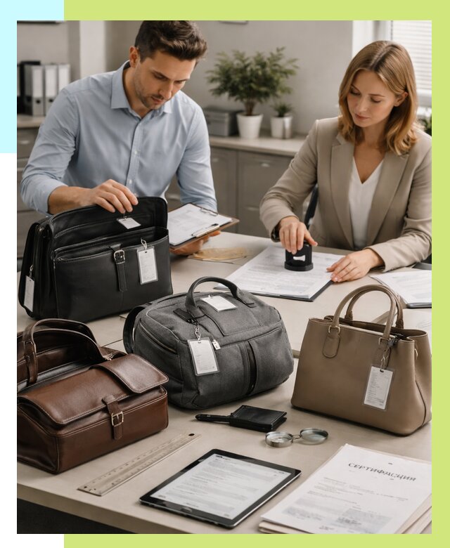 Сертификация сумок в Кингисеппе от 7788 руб. | Алешин-Кгп