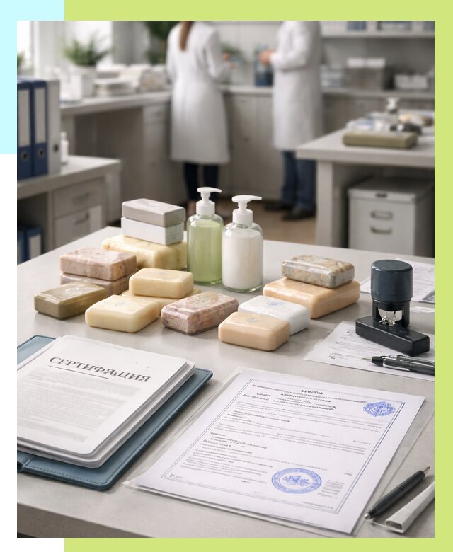 Сертификация мыла и сертификат на мыло в Кингисеппе от 12461 | Алешин-Кгп