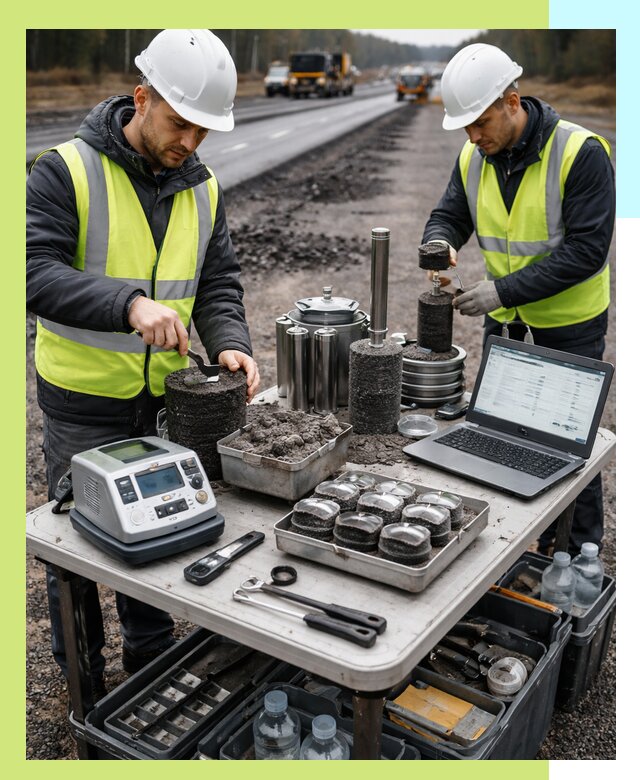 Сертификация асфальта: испытания и подтверждение в Кингисеппе