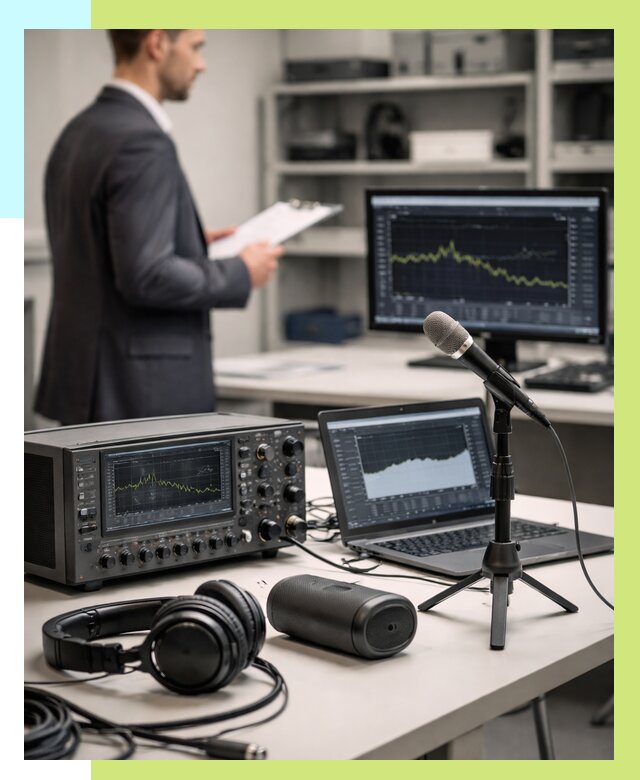 Сертификация аудиотехники в Кингисеппе от 15576 р., Алешин-Кгп