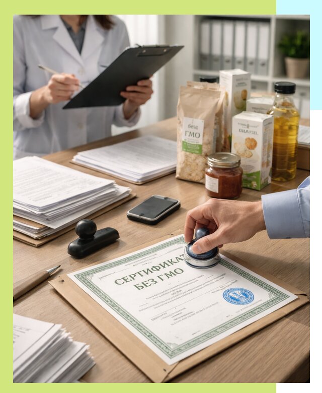 Получение сертификата Без ГМО для продукции в Кингисеппе