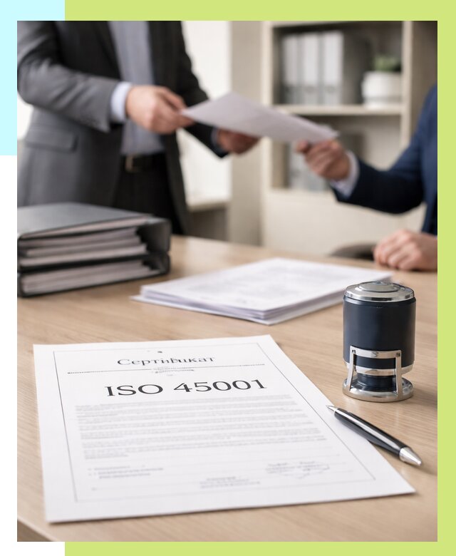 Сертификат ISO 45001 в Кингисеппе под ключ от 46728 р. | Алешин-Кгп