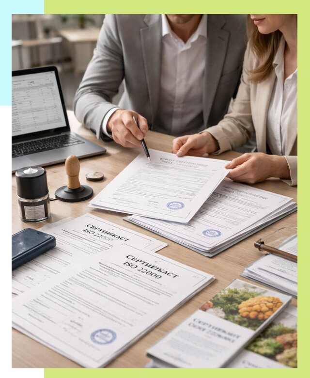 Сертификат ISO 22000 в Кингисеппе от 41536 р. под ключ | Алешин-Кгп